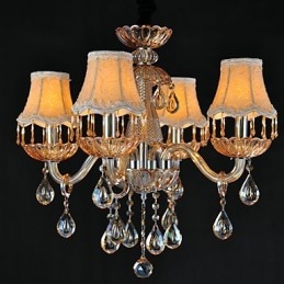 Luster Crystal Retro Glass 4 Light