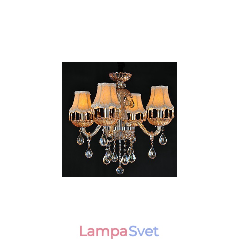 Luster Crystal Retro Glass 4 Light