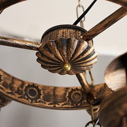 Rustic Lodge Vintage Retro Country Globe Maľba Kovový luster pre dizajnérov v mini štýle
