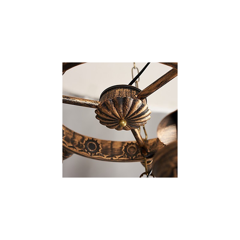 Rustic Lodge Vintage Retro Country Globe Maľba Kovový luster pre dizajnérov v mini štýle