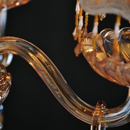 Luster Crystal Retro Glass 4 Light