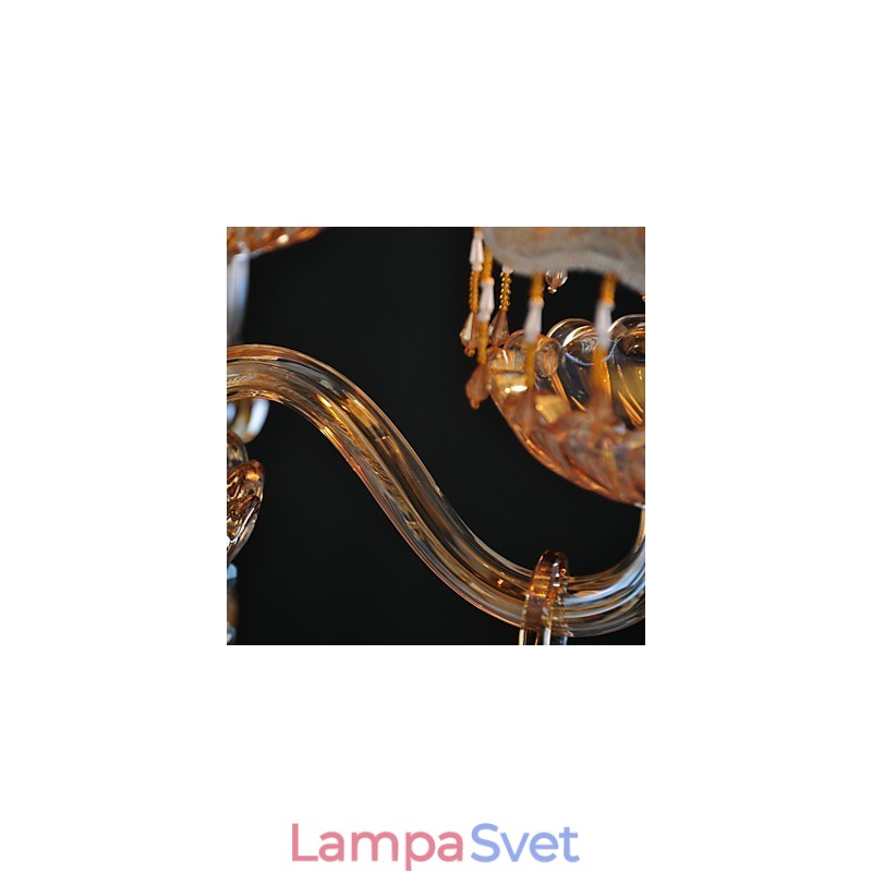 Luster Crystal Retro Glass 4 Light