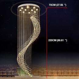 Moderné krištáľové stropné závesné svietidlo Vnútorný luster Domov závesné osvetlenie Luster Svietidlá 3W TEPLÉ BIELE žiarovky