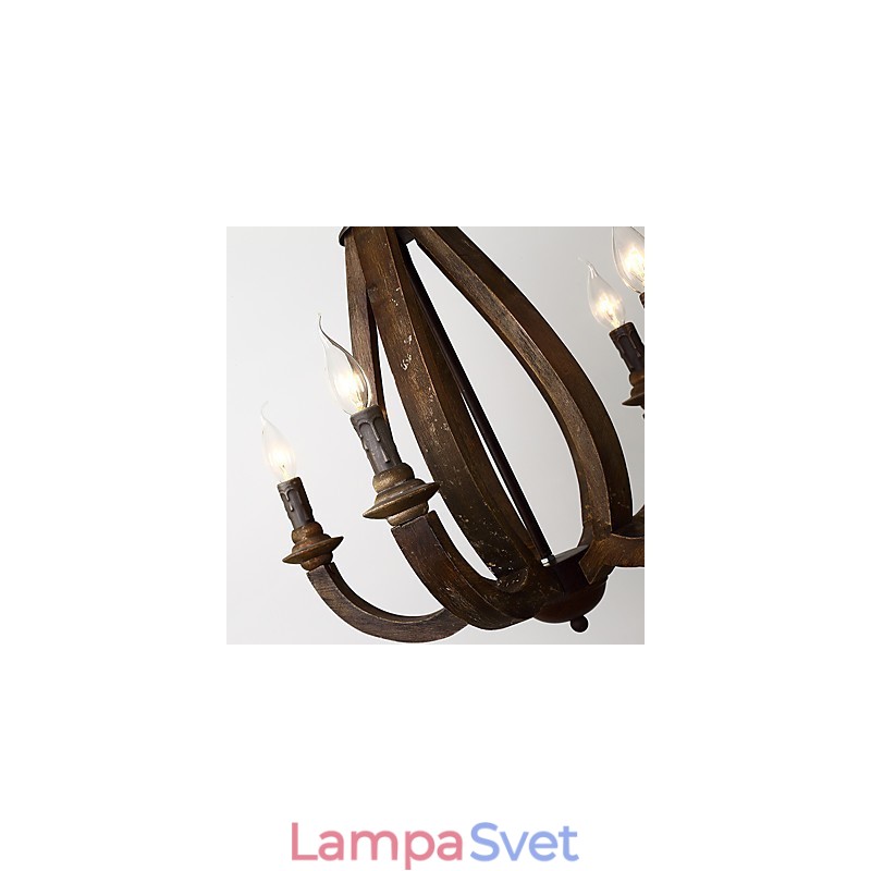 Vintage maľba s dreveným bambusovým lusterovým svietidlom v mini štýle Ozdobná závesná lampa