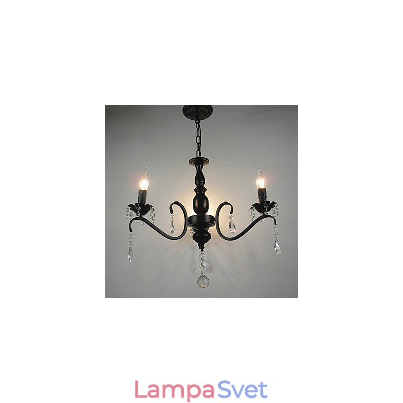 Krištáľový luster v európskom štýle kovaná lampa Kreatívne sviečkové lampy a lucerny