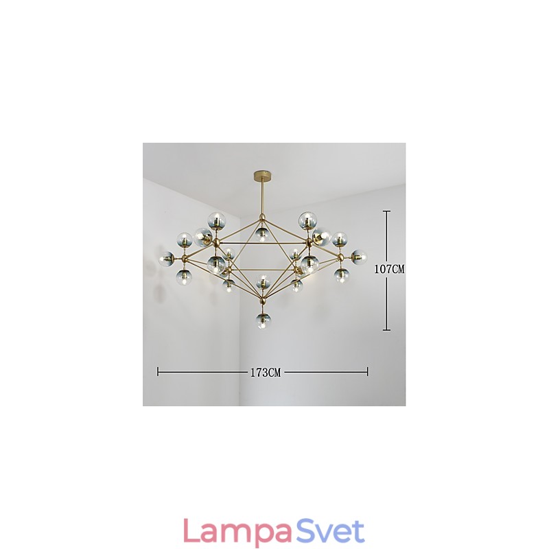 Twenty_one Light Post Moderný európsky štýl Modo Kovové sklenené závesné svietidlo Foyer Dekoratívne priemyselné lusterové svietidlo