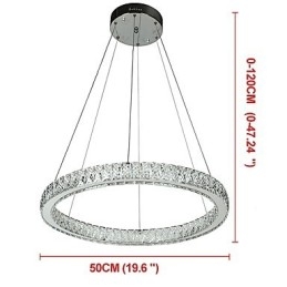Stmievateľné kruhové stropné svietidlo Indoo Závesné svetlo Moderné lustrové osvetlenie Lustrová lampa s diaľkovým ovládaním