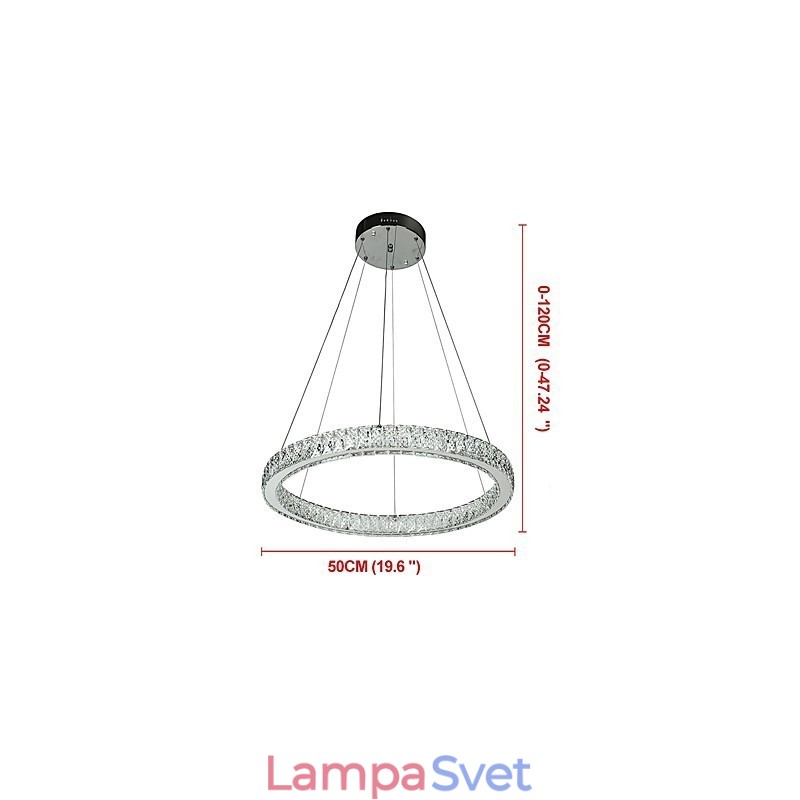 Stmievateľné kruhové stropné svietidlo Indoo Závesné svetlo Moderné lustrové osvetlenie Lustrová lampa s diaľkovým ovládaním
