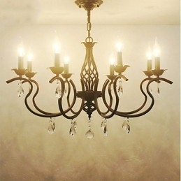 Krištáľový luster v európskom štýle Jedálenské svetlá Jednoduché Kreatívne sviečky Lampy a lampáše Novinka Lightig