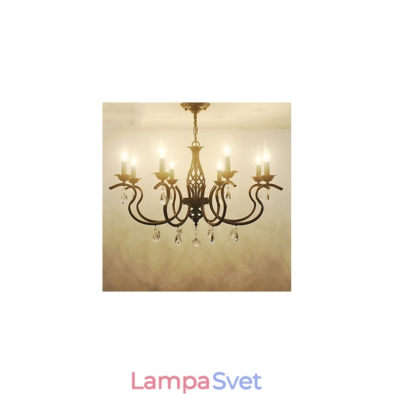 Krištáľový luster v európskom štýle Jedálenské svetlá Jednoduché Kreatívne sviečky Lampy a lampáše Novinka Lightig