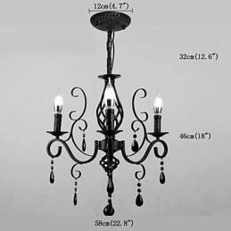 Krištáľová lampa 3 ľahké moderné jednoduché nové osvetlenie