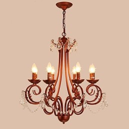 Luster s 8 svetlami Moderné Súčasné Tradičné Lodge Vintage Retro Country Maľba Funkcia pre krištáľový kov
