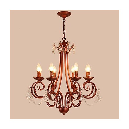 Luster s 8 svetlami Moderné Súčasné Tradičné Lodge Vintage Retro Country Maľba Funkcia pre krištáľový kov Luster s 8 svetlami Moderné Súčasné Tradičné Lodge Vintage Retro Country Maľba Funkcia pre krištáľový kov