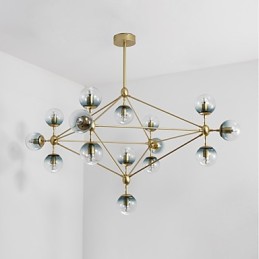 Pätnásť svetelných stĺpikov v modernom európskom štýle Modo Kovová sklenená závesná lampa vo vstupnej hale Ozdobte priemyselnú lusterovú lampu