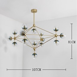 Pätnásť svetelných stĺpikov v modernom európskom štýle Modo Kovová sklenená závesná lampa vo vstupnej hale Ozdobte priemyselnú lusterovú lampu