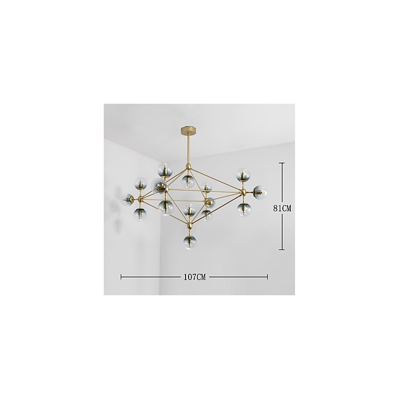 Pätnásť svetelných stĺpikov v modernom európskom štýle Modo Kovová sklenená závesná lampa vo vstupnej hale Ozdobte priemyselnú lusterovú lampu