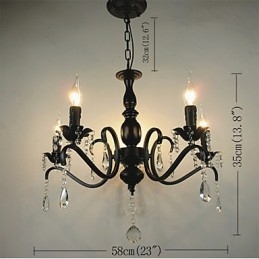 Novinka Svietidlá Európsky štýl Kovaná lampa Originalita Individualita Dekorácia Sviečková lampa Luster