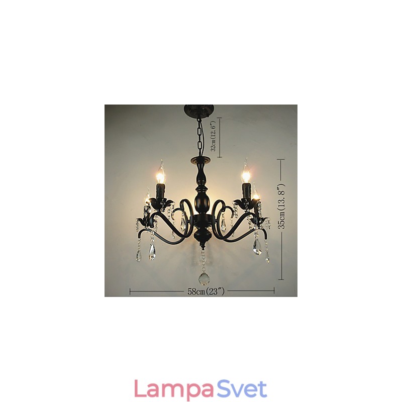 Novinka Svietidlá Európsky štýl Kovaná lampa Originalita Individualita Dekorácia Sviečková lampa Luster