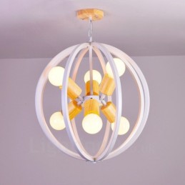 6 Light Iron Retro Vintage závesné svietidlo s tienidlom Iron