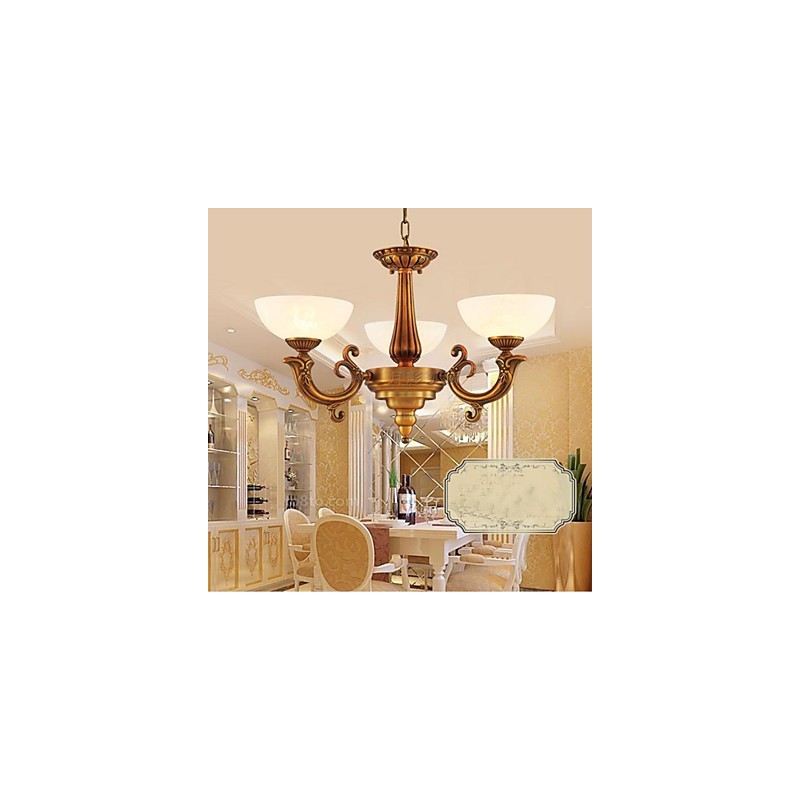 Mramorová lampa v čínskom štýle Luster Full Copper lampa Luster