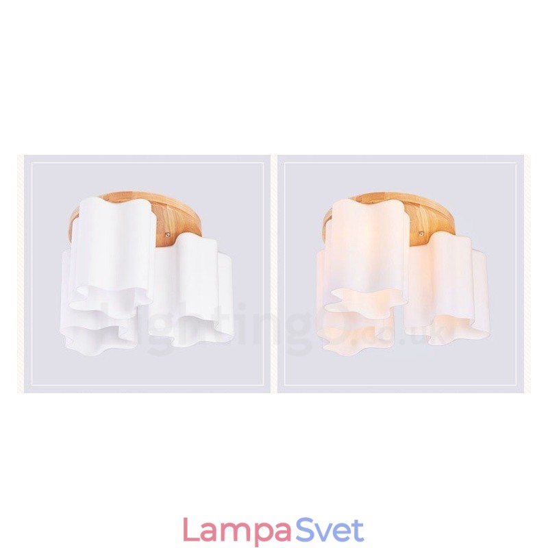 3 ľahké moderné stropné svietidlá so skleneným tienidlom