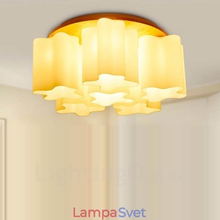 6 ľahkých moderných stropných svietidiel so skleneným tienidlom 6 ľahkých moderných stropných svietidiel so skleneným tienidlom