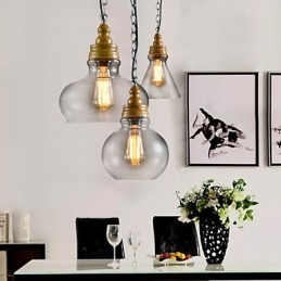 3 ľahké moderné moderné mini štýlové kovové lustrové závesné svietidlo