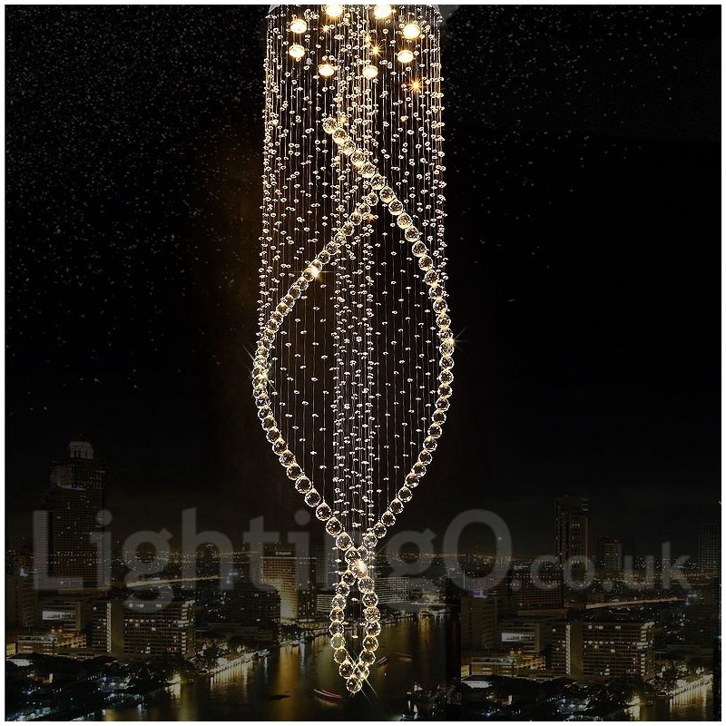 Extra veľké moderné krištáľové stropné závesné svietidlo pre vnútorné lusterové svietidlá