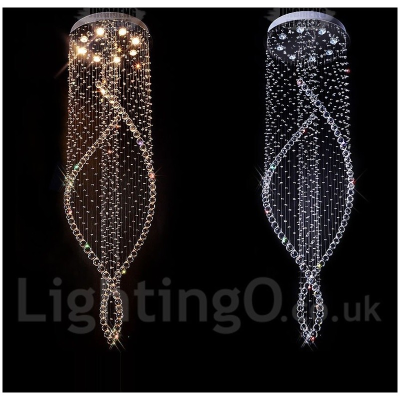 Extra veľké moderné krištáľové stropné závesné svietidlo pre vnútorné lusterové svietidlá