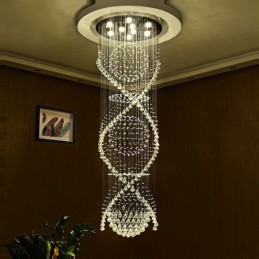 Extra dĺžka 5 metrov Moderné krištáľové stropné závesné svetlo Vnútorné lusterové svietidlá Svietidlá