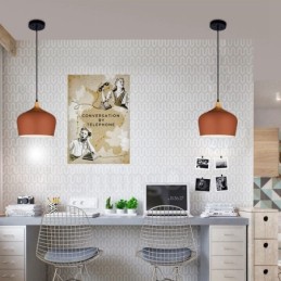 1 Svetlá moderná súčasná závesná lampa s bielym červeným modrým odtieňom