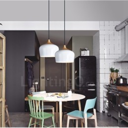 1 Svetlá moderná súčasná závesná lampa s bielym červeným modrým odtieňom