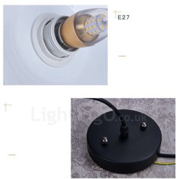 1 Svetlá moderná súčasná závesná lampa s bielym červeným modrým odtieňom