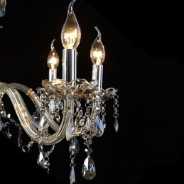 3 svetlá Luxusný krištáľový luster Cognac Color K9 Crystal Luster