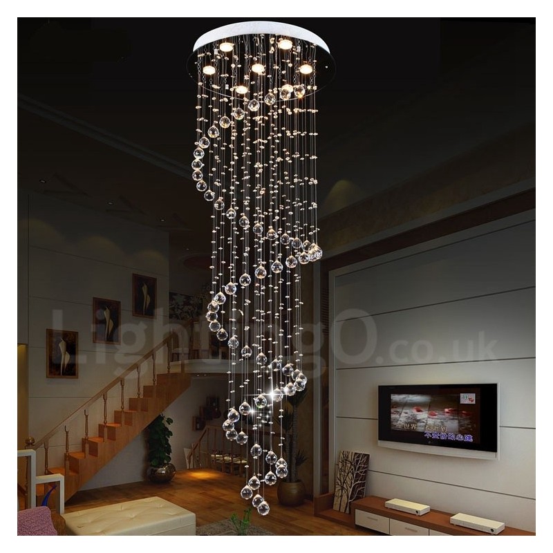 7 svetiel Moderné K9 Crystal stropné závesné svetlo Vnútorný luster Svietidlá Svietidlá