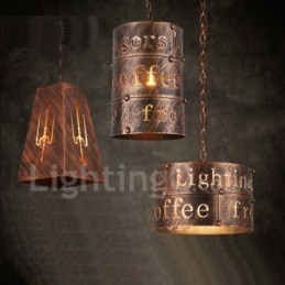 1 Light Retro Vintage Pendant Light Cafe House Závesná lampa