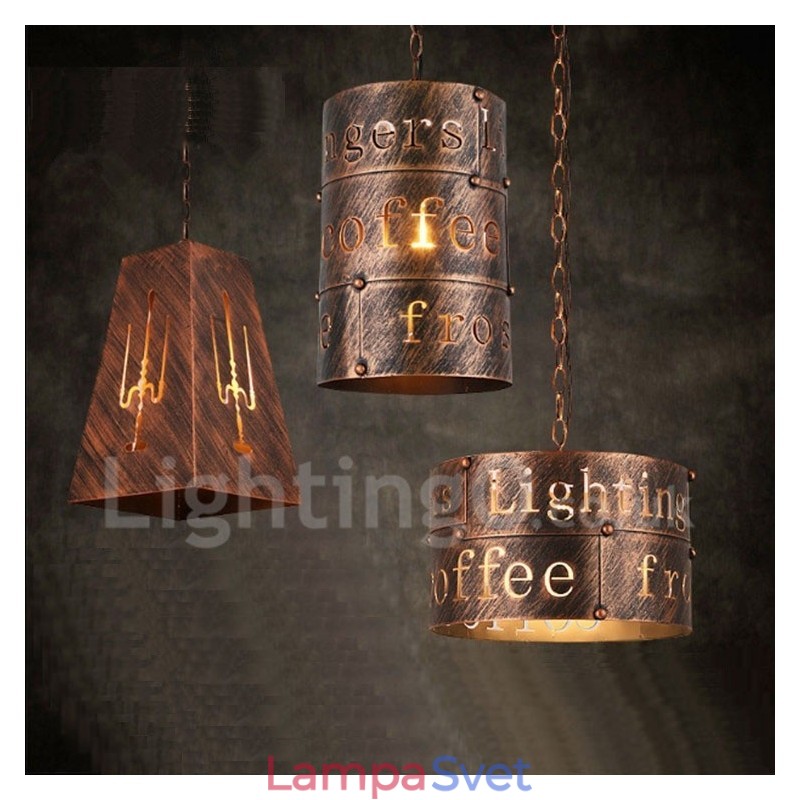 1 Light Retro Vintage Pendant Light Cafe House Závesná lampa