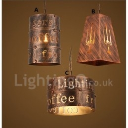 1 Light Retro Vintage Pendant Light Cafe House Závesná lampa