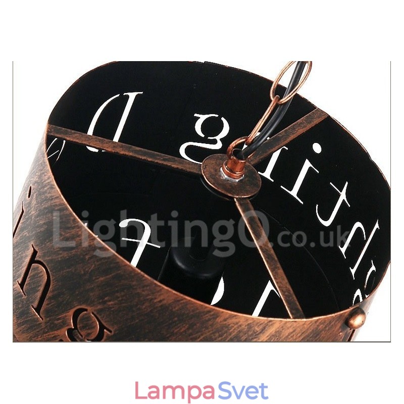 1 Light Retro Vintage Pendant Light Cafe House Závesná lampa