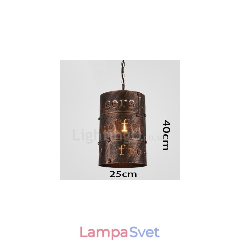 1 Light Retro Vintage Pendant Light Cafe House Závesná lampa