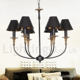 6 Ľahký rustikálny retro moderný luster v štýle sviečky