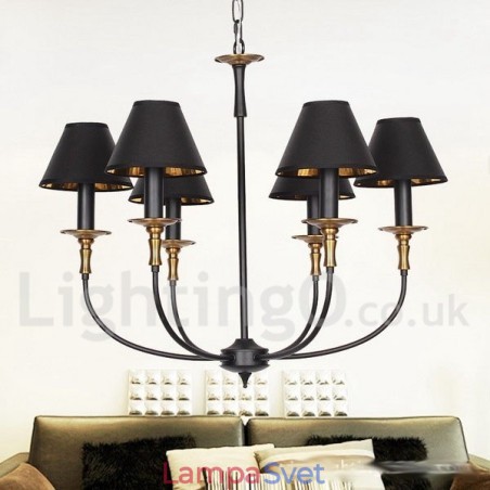 6 Ľahký rustikálny retro moderný luster v štýle sviečky 6 Ľahký rustikálny retro moderný luster v štýle sviečky