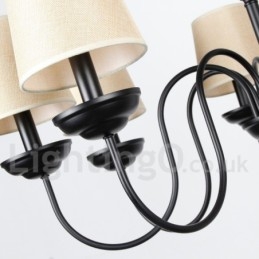 8 Ľahký rustikálny retro moderný luster v štýle sviečky
