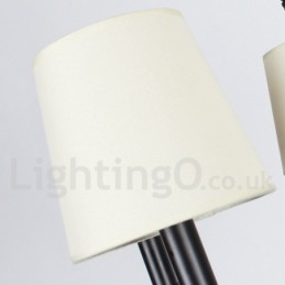 8 Light Retro Contemporary Black Candle Style Luster