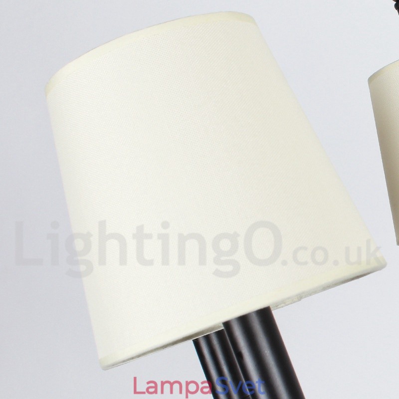 8 Light Retro Contemporary Black Candle Style Luster