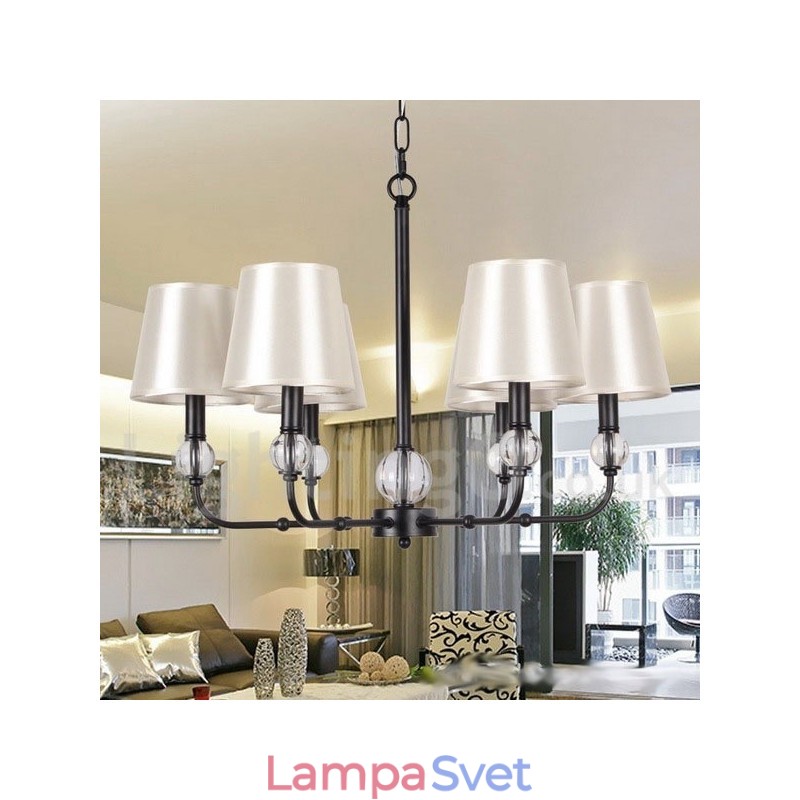 6 Ľahký rustikálny retro moderný luster v štýle sviečky