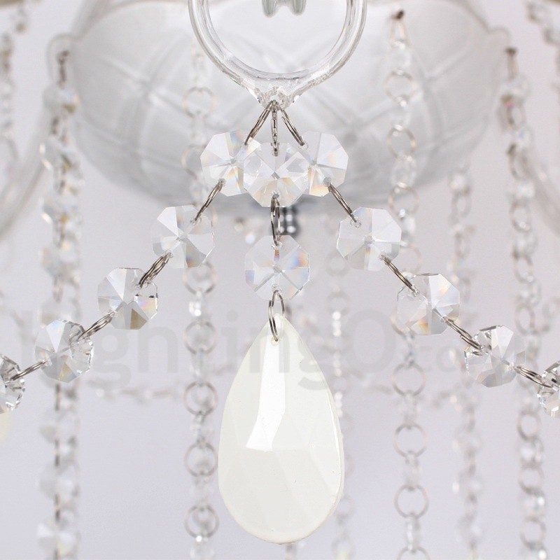 6 Svetlobiely luster K9 Crystal Candle Style