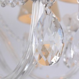6 Svetlobiely luster K9 Crystal Candle Style