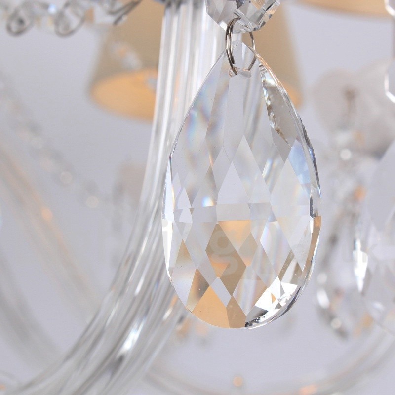 6 Svetlobiely luster K9 Crystal Candle Style