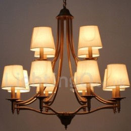 12 Ľahký rustikálny retro stredomorský luster v štýle sviečky